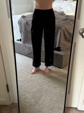 Topshop Black Straight-Leg Trousers